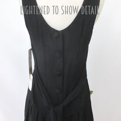 Vintage 90s Black Mini Dress S • New With Tags •