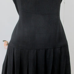 Vintage 90s Black Mini Dress S • New With Tags •