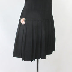 Vintage 90s Black Mini Dress S • New With Tags •