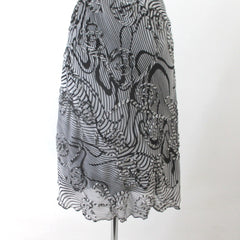 Vintage 90s Joseph Ribkoff black white slip dress skirt