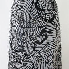 Vintage 90s Joseph Ribkoff black white slip dress skirt detail