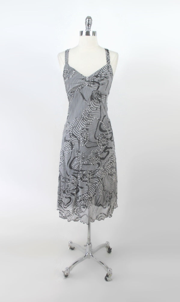 Vintage 90s Joseph Ribkoff black white slip dress gallery
