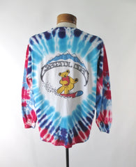Vintage 90s GRATEFUL DEAD Snowboard Bears Peter Forsythe Tie Dye T Shirt L