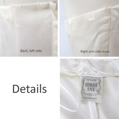 Vintage 80s Gunne Sax 50s Inspired White Satin Party Dress XS