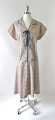 Vintage 20's 30's Style Flour Sack Ditzy Calico Day Dress XL - Bombshell Bettys Vintage