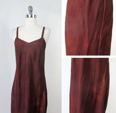 Vintage 20s 30s Brown Velvet Dress Matching Turban M