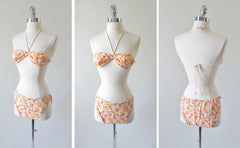 Vintage 50's Original Bikini In Tube Swimsuit Bathing Suit NOS - Bombshell Bettys Vintage