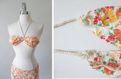 Vintage 50's Original Bikini In Tube Swimsuit Bathing Suit NOS - Bombshell Bettys Vintage