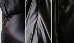 Vintage 40's Black Duchess Satin Evening Gown M - Bombshell Bettys Vintage
