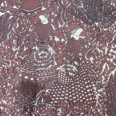 Vintage 50s Novelty Print Dress Matching Wrap / Shawl XS / XXS