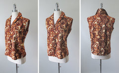 Vintage 50's Miss Hawaii Sleeveless Hawaiian Top Blouse S / M - Bombshell Bettys Vintage