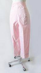 Vintage 60's 50's High Waist Pink Stripe Crop Pants New Old Stock L - Bombshell Bettys Vintage