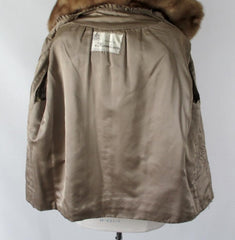 Vintage 50s Autumn Haze EMBA Short Mink Coat L - Bombshell Bettys Vintage
