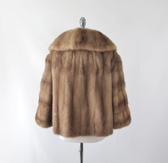Vintage 50s Autumn Haze EMBA Short Mink Coat L - Bombshell Bettys Vintage