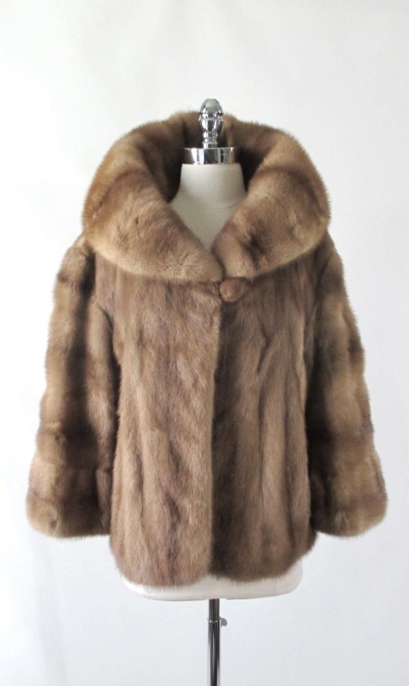 Vintage 50s Autumn Haze EMBA Short Mink Coat L - Bombshell Bettys Vintage