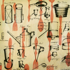 Vintage 50's Swirl Wrap Dress Kitchenware Novelty Print M - Bombshell Bettys Vintage