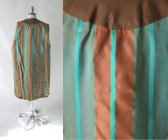 Vintage 50s Copper Brown Silk Raincoat Swing Coat - Bombshell Bettys Vintage