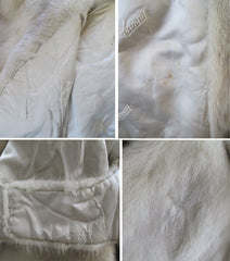 • Vintage 50's Tourmaline Gray Cream Mink Shrug Jacket Wrap - Bombshell Bettys Vintage