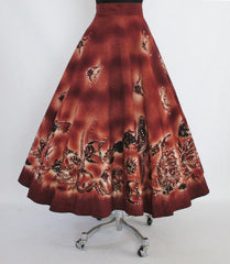• Vintage 50's Tropical Angelfish Ocean Reef Hand Painted Circle Skirt M - Bombshell Bettys Vintage