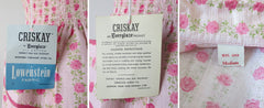 Vintage 50's Pink Roses Full Skirt Day / House Dress New Old Stock M - Bombshell Bettys Vintage
