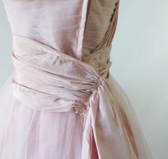 Vintage 50's Pink Tulle & Taffeta Party Dress XS - Bombshell Bettys Vintage