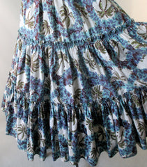 Vintage 50's Tropical Palm Hawaiian Style Full Skirt Halter Dress S - Bombshell Bettys Vintage