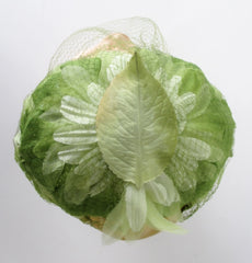 Vintage 50s Green Spring Leaves Netted Veil Headband Hat - Bombshell Bettys Vintage