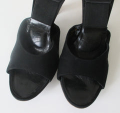 Vintage Red & Black Herbert Levine Marcasite Heel Springolators Shoes 6.5 - Bombshell Bettys Vintage