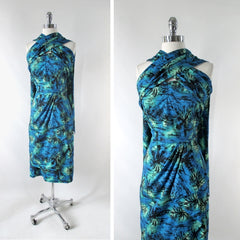 50s Vintage Style Custom Hawaiian Sarong Dress M - Bombshell Bettys Vintage