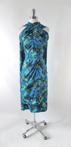 • 50s Vintage Style Custom Hawaiian Sarong Dress M