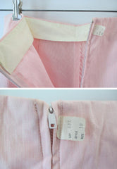 Vintage 60's 50's High Waist Pink Stripe Crop Pants New Old Stock L - Bombshell Bettys Vintage
