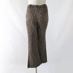 Vintage 70's Calico Flower Cotton Bell Bottom Pants S - Bombshell Bettys Vintage