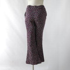 Vintage 70's Calico Cotton Bell Bottom Pants S - Bombshell Bettys Vintage