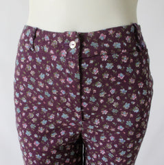 Vintage 70's Calico Cotton Bell Bottom Pants S - Bombshell Bettys Vintage