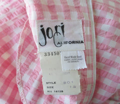 Vintage 70's Pink Gingham Seersucker Dolly Dress L - Bombshell Bettys Vintage