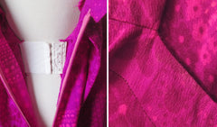• Vintage 60's 70's Bold Purple Pink Watteau Maxi Dress & Matching Wrap XS - Bombshell Bettys Vintage