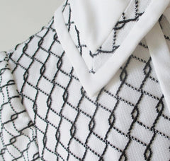Vintage 60's Black & White Belted Shift Dress L - Bombshell Bettys Vintage