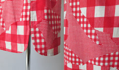 Vintage 60's I Magnin Gingham Flower Shirt Dress M - Bombshell Bettys Vintage