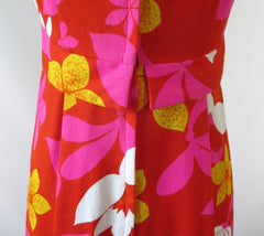Vintage 60's MOD Hawaiian Maxi Dress Luau M - Bombshell Bettys Vintage