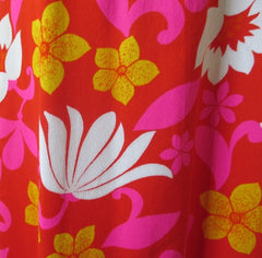 Vintage 60's MOD Hawaiian Maxi Dress Luau M - Bombshell Bettys Vintage