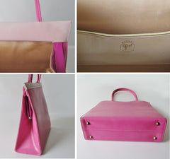 Vintage 60's 2 Tone Pink Handbag Purse - Bombshell Bettys Vintage