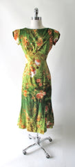 Vintage 60's Elsie Krassas Fluted Hem Hawaiian Dress M - Bombshell Bettys Vintage