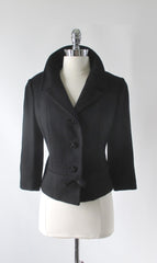 Vintage 60s Black Bow Accent Jacket / Blazer M - Bombshell Bettys Vintage