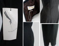 Vintage 1960's / 50's  Pines Black Cocktail Dress Blackwell Bow S - Bombshell Bettys Vintage