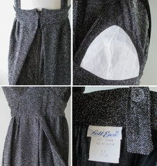 Vintage 70's Silver Lamé Halter Jumpsuit XS - Bombshell Bettys Vintage