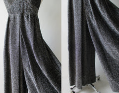 Vintage 70's Silver Lamé Halter Jumpsuit XS - Bombshell Bettys Vintage