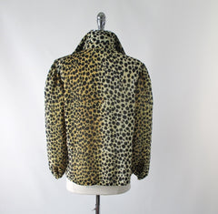 Vintage 70's Semi Sheer Leopard Blouse Top M - Bombshell Bettys Vintage