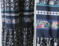 Vintage 70's Hawaiian Kaftan / Caftan Rayon Tunic Dress - Bombshell Bettys Vintage