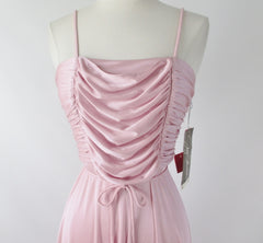 Vintage 70s Joy Stevens Rose Pink Party Dress XS - Bombshell Bettys Vintage
