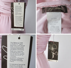 Vintage 70s Joy Stevens Rose Pink Party Dress XS - Bombshell Bettys Vintage